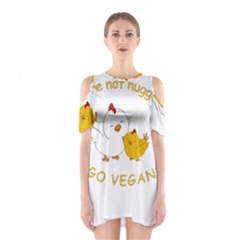 Go Vegan - Cute Chick  Shoulder Cutout One Piece by Valentinaart