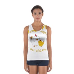 Go Vegan - Cute Chick  Sport Tank Top  by Valentinaart