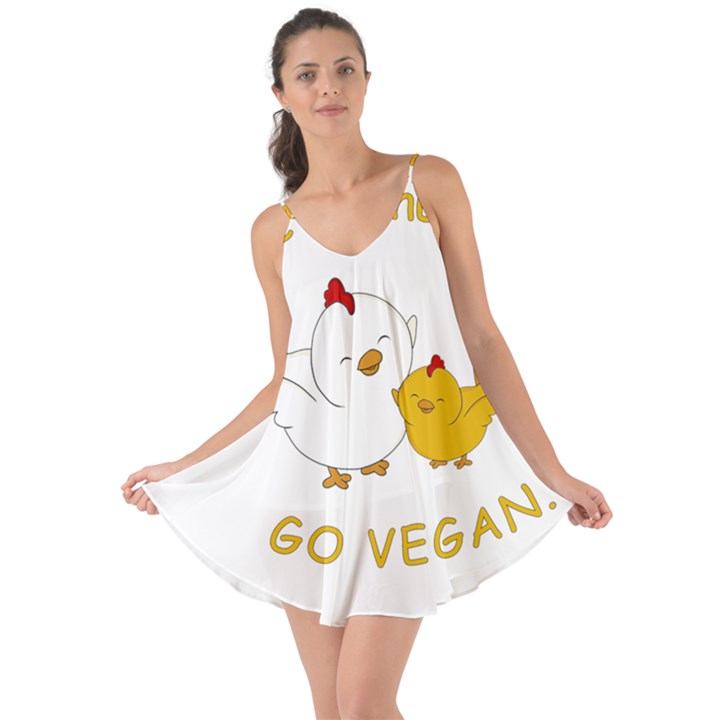 Go Vegan - Cute Chick  Love the Sun Cover Up