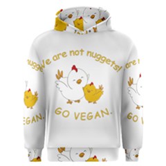 Go Vegan - Cute Chick  Men s Overhead Hoodie by Valentinaart