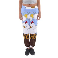 Go Vegan - Cute Chick  Women s Jogger Sweatpants by Valentinaart