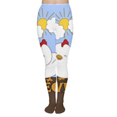 Go Vegan - Cute Chick  Women s Tights by Valentinaart