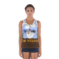 Go Vegan - Cute Chick  Sport Tank Top  by Valentinaart