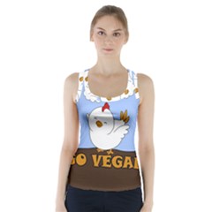 Go Vegan - Cute Chick  Racer Back Sports Top by Valentinaart