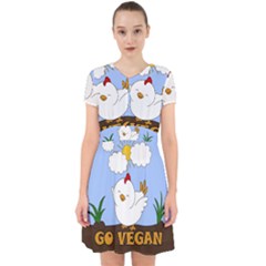 Go Vegan - Cute Chick  Adorable In Chiffon Dress by Valentinaart