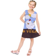 Go Vegan - Cute Chick  Kids  Tunic Dress by Valentinaart