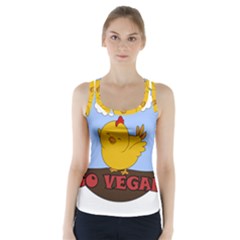 Go Vegan - Cute Chick  Racer Back Sports Top by Valentinaart