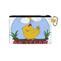 Go Vegan - Cute Chick  Canvas Cosmetic Bag (Medium) View2