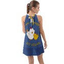 Go Vegan - Cute Chick  Halter Tie Back Chiffon Dress View2