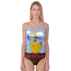 Go Vegan - Cute Chick  Camisole Leotard  by Valentinaart