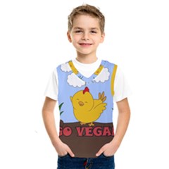 Go Vegan - Cute Chick  Kids  Sportswear by Valentinaart