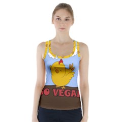 Go Vegan - Cute Chick  Racer Back Sports Top by Valentinaart