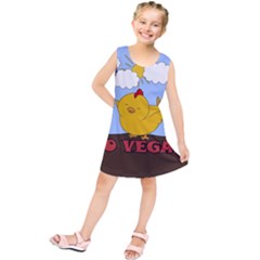 Go Vegan - Cute Chick  Kids  Tunic Dress by Valentinaart