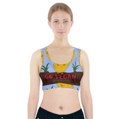 Go Vegan - Cute Chick  Sports Bra With Pocket by Valentinaart