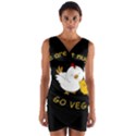 Go Vegan - Cute Chick  Wrap Front Bodycon Dress View1