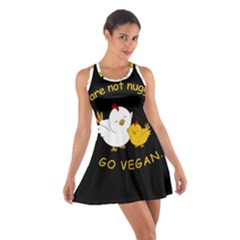 Go Vegan - Cute Chick  Cotton Racerback Dress by Valentinaart