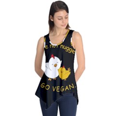 Go Vegan - Cute Chick  Sleeveless Tunic by Valentinaart