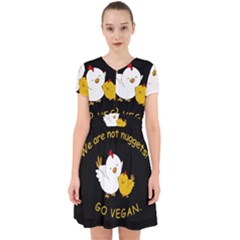 Go Vegan - Cute Chick  Adorable In Chiffon Dress by Valentinaart