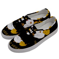 Go Vegan - Cute Chick  Men s Classic Low Top Sneakers by Valentinaart