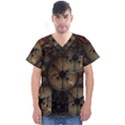 Steampunk, Wonderful Noble Steampunnk Design Men s V-Neck Scrub Top View1