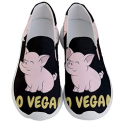 Go Vegan - Cute Pig Men s Lightweight Slip Ons