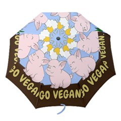 Go Vegan - Cute Pig Folding Umbrellas