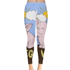 Go Vegan - Cute Pig Leggings 