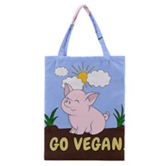 Go Vegan - Cute Pig Classic Tote Bag