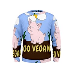 Go Vegan - Cute Pig Kids  Sweatshirt