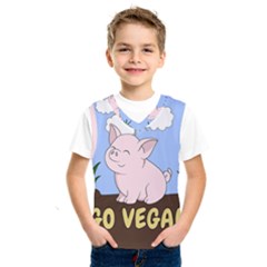 Go Vegan - Cute Pig Kids  SportsWear