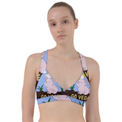 Go Vegan - Cute Pig Sweetheart Sports Bra