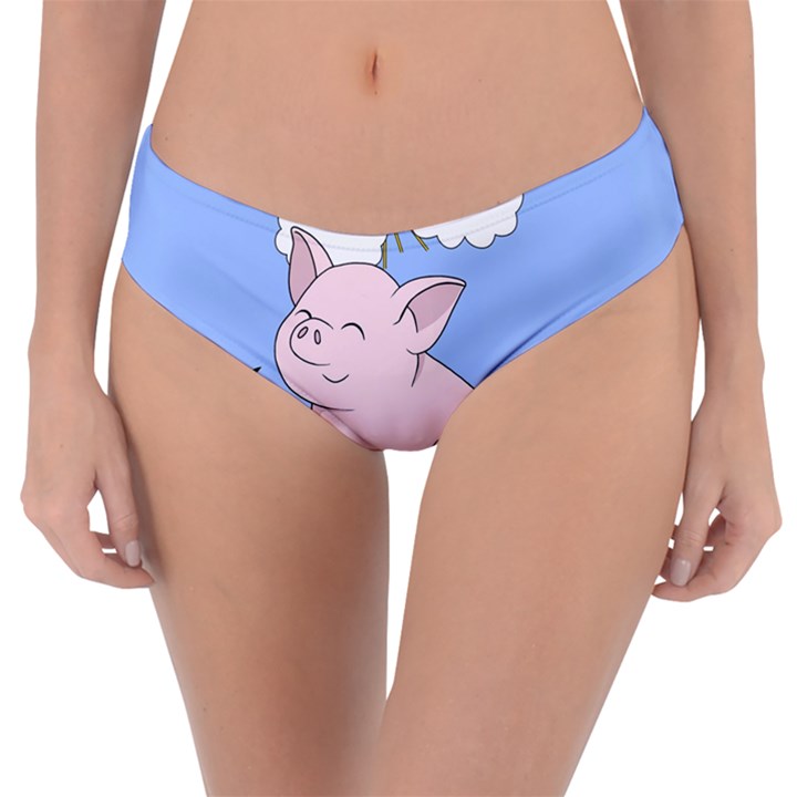 Go Vegan - Cute Pig Reversible Classic Bikini Bottoms