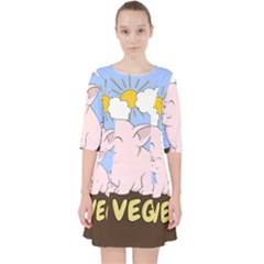 Go Vegan - Cute Pig Pocket Dress