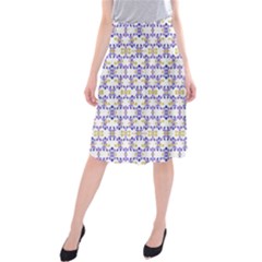 Decorative Ornate Pattern Midi Beach Skirt by dflcprints