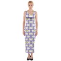 Decorative Ornate Pattern Fitted Maxi Dress View1