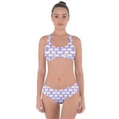 Decorative Ornate Pattern Criss Cross Bikini Set by dflcprints