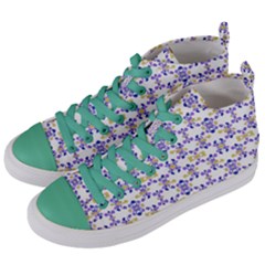 Decorative Ornate Pattern Women s Mid-top Canvas Sneakers by dflcprints