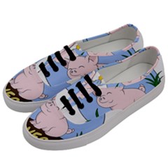 Go Vegan - Cute Pig Men s Classic Low Top Sneakers