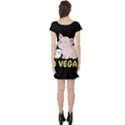 Go Vegan - Cute Pig and Chicken Short Sleeve Skater Dress View2