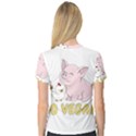 Go Vegan - Cute Pig and Chicken V-Neck Sport Mesh Tee View2