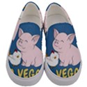 Go Vegan - Cute Pig and Chicken Men s Canvas Slip Ons View1