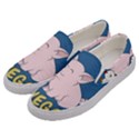 Go Vegan - Cute Pig and Chicken Men s Canvas Slip Ons View2