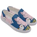 Go Vegan - Cute Pig and Chicken Men s Canvas Slip Ons View3