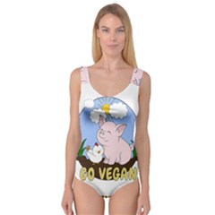 Go Vegan - Cute Pig And Chicken Princess Tank Leotard  by Valentinaart