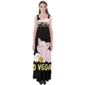 Go Vegan - Cute Pig and Chicken Empire Waist Maxi Dress View1