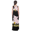 Go Vegan - Cute Pig and Chicken Empire Waist Maxi Dress View2