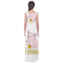 Go Vegan - Cute Pig and Chicken Empire Waist Maxi Dress View2