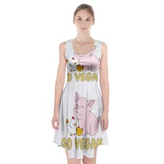 Go Vegan - Cute Pig And Chicken Racerback Midi Dress by Valentinaart