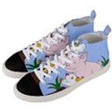 Go Vegan - Cute Pig and Chicken Men s Mid-Top Canvas Sneakers View2