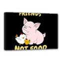 Friends Not Food - Cute Pig and Chicken Canvas 18  x 12  View1